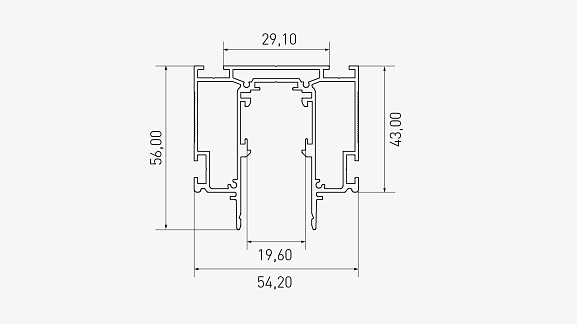 Шинопровод встраиваемый в натяжной потолок Lumker SY-LINK-IZI-2.5-WH 00-00023212