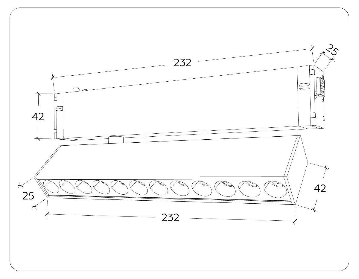 Трековый магнитный светильник Ambrella Light Magnetic 220V GL1341