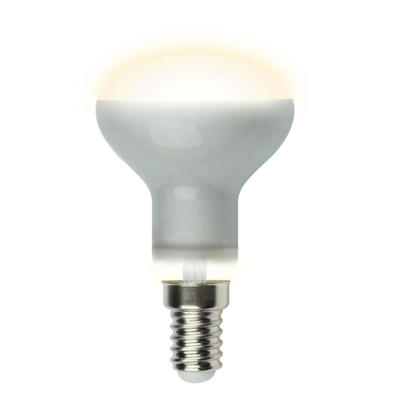 Лампа светодиодная рефлекторная (UL-00001491) Uniel E14 6W 3000K матовая LED-R50-6W/WW/E14/FR PLS02WH