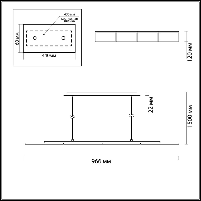 Подвесной светодиодный светильник Odeon Light Super Slim 3870/60L