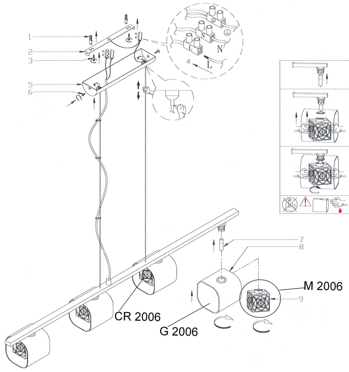 Подвесной светильник Odeon Light Forta 2006/4