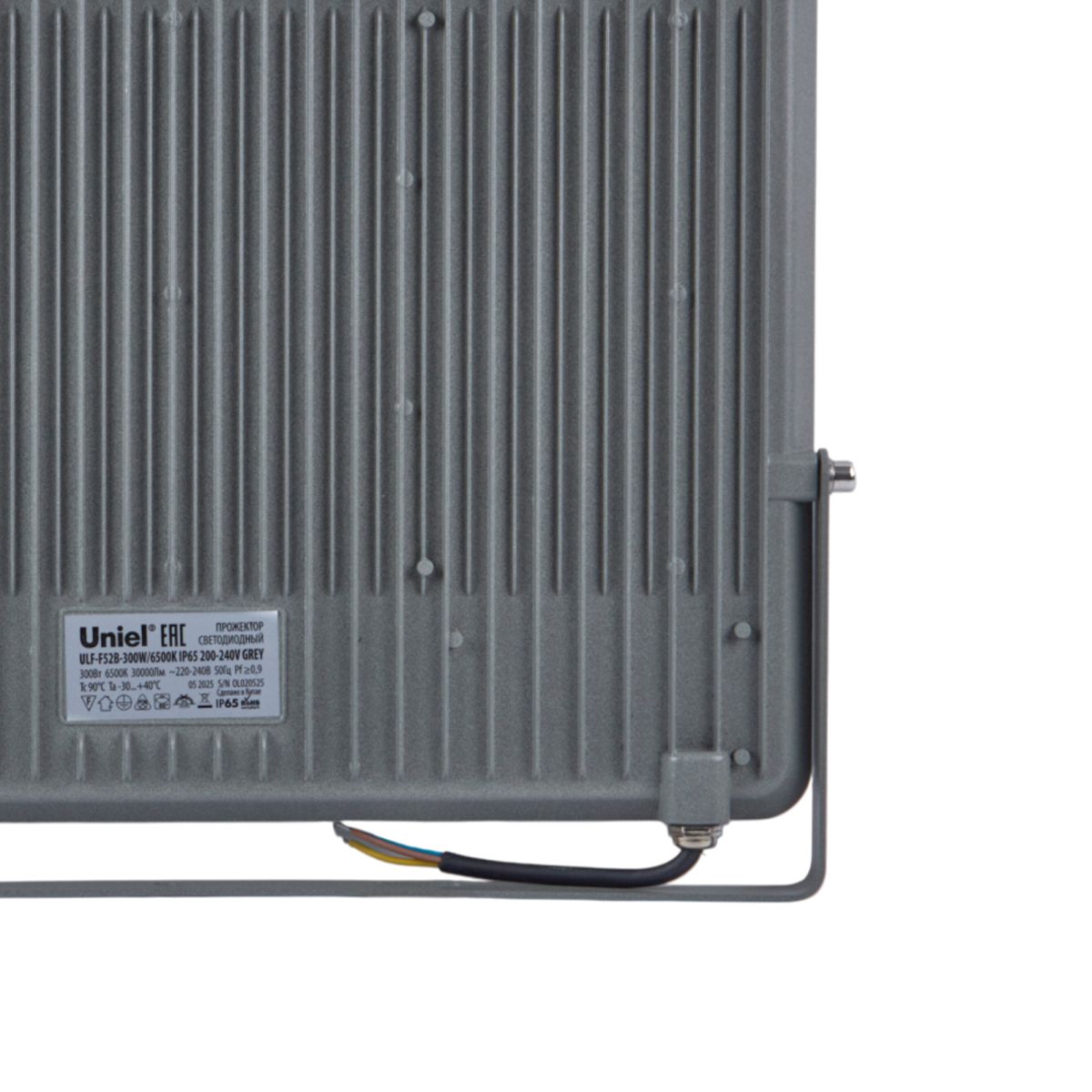 Прожектор Uniel ULF-F52B-300W/6500K IP65 200-240V GREY UL-00013062