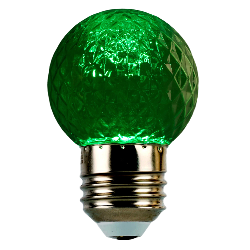 Лампа светодиодная Feron LB-385 шар зеленый прозрачный E27 1W 230V 52163