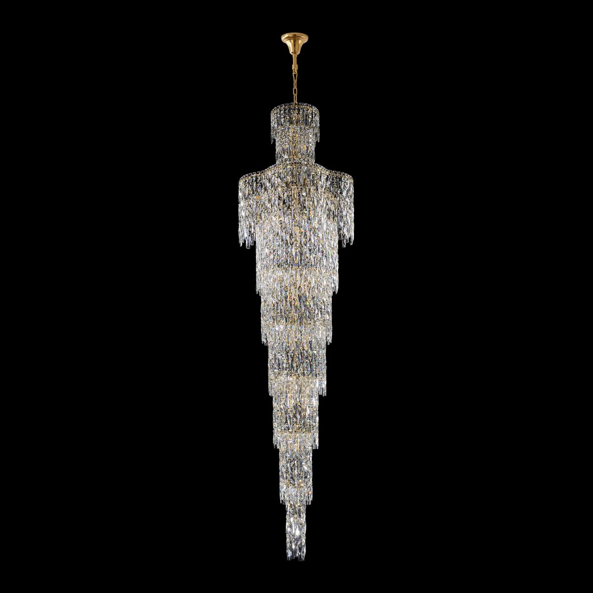 Каскадная люстра Crystal Lux ABRIL SP28 GOLD