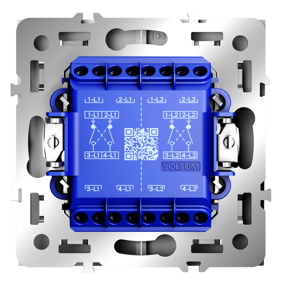Перекрестный переключатель двухклавишный встраиваемый VOLTUM S70 VLS020502