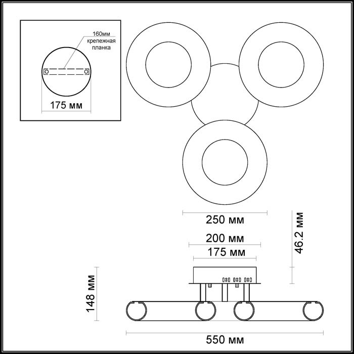 Потолочная светодиодная люстра Odeon Light Reggio 3966/39L