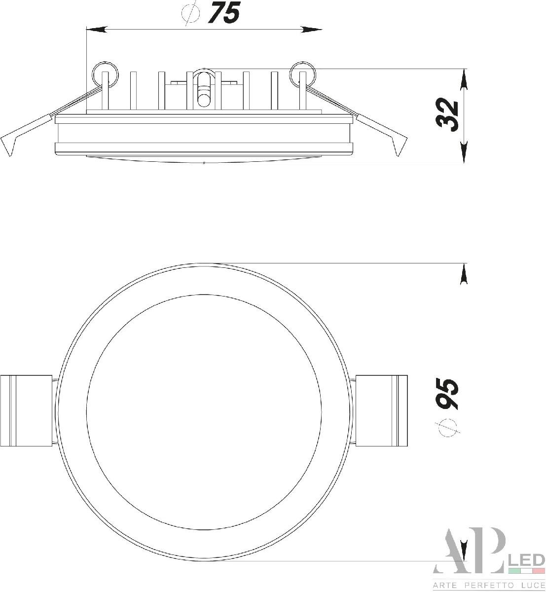Встраиваемый светильник Arte Perfetto Luce Ingrid 3322.LD109R/12W/4K