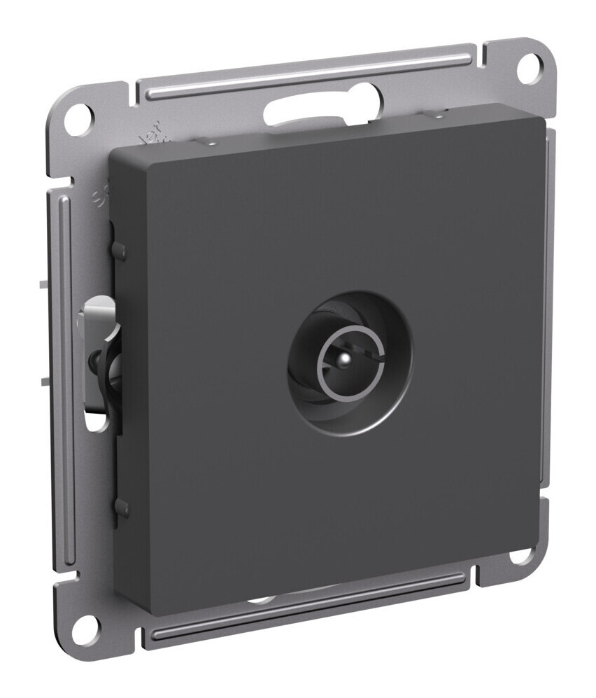 Розетка TV коннектор, механизм Systeme Electric AtlasDesign Базальт ATN001493