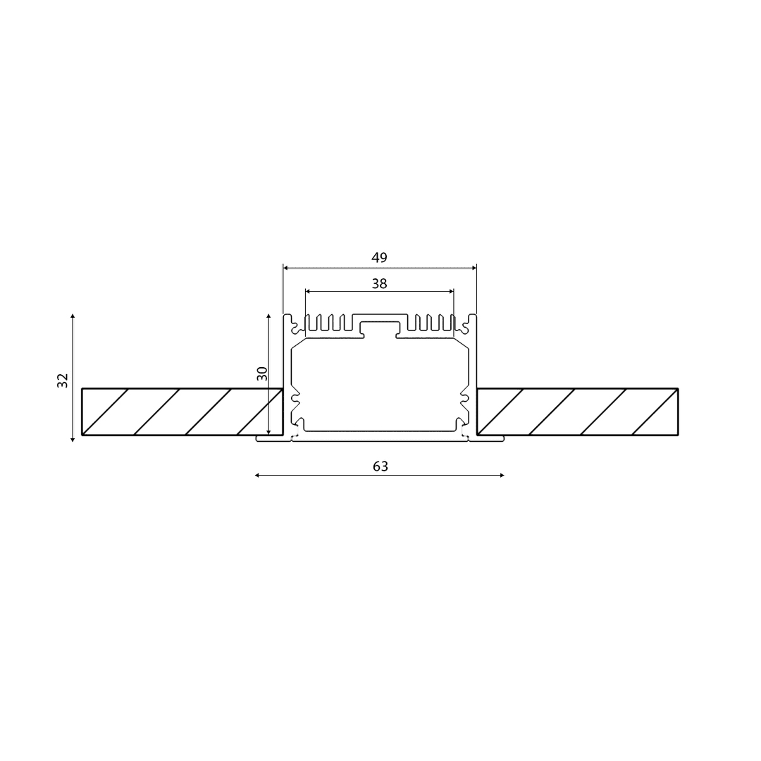 Профиль алюминиевый DesignLed LE.6332 001078