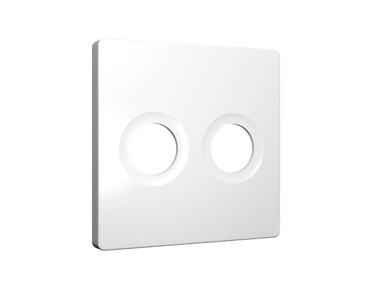 Лицевая панель Alfa (Белый матовый) для TV двойной розетки Quant Ambrella Volt AP1333