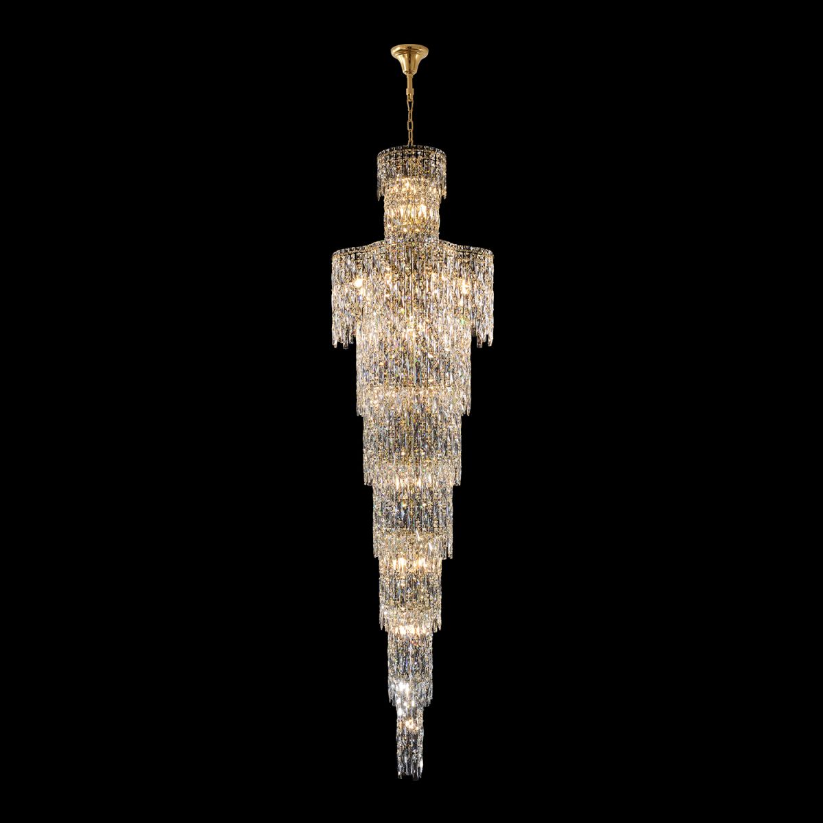 Каскадная люстра Crystal Lux ABRIL SP28 GOLD