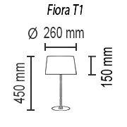 Настольная лампа TopDecor Fiora T1 19 04sat