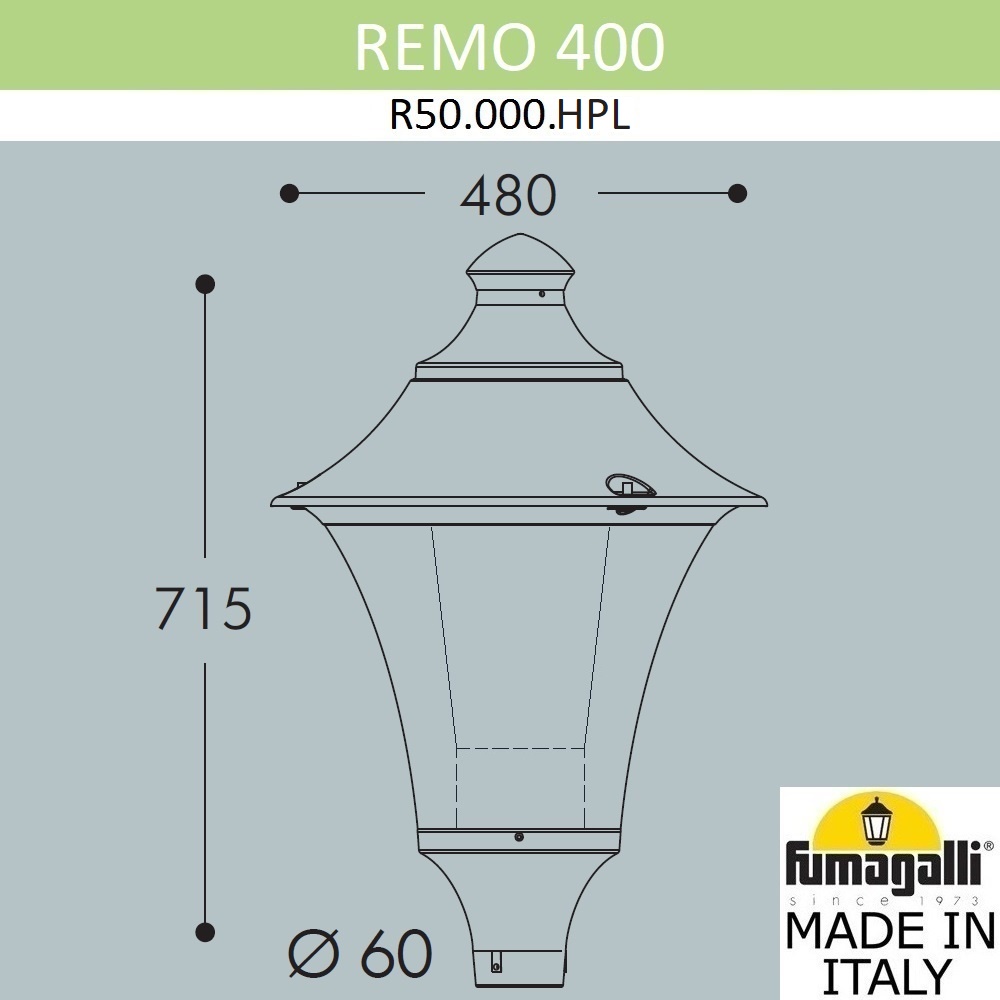 Уличный светильник Fumagalli Remo R50.000.000.LXH27