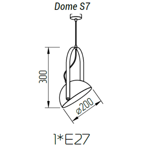 Подвесной светильник TopDecor Dome S7 10