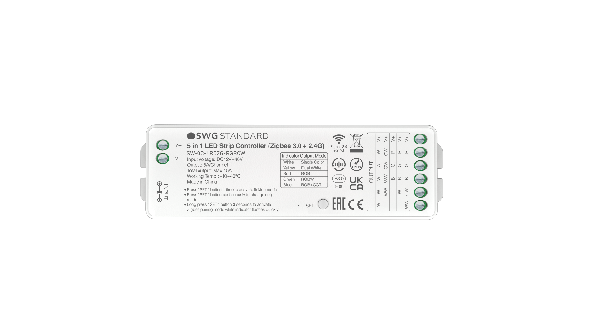 Контроллер для ленты SWG Standard SW-QC-LRCZG-RGBCW 00-00035928