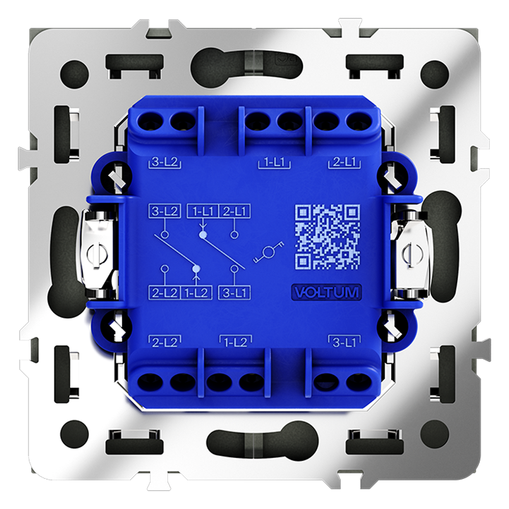 Проходной переключатель двухклавишный Voltum S70 VLS020308