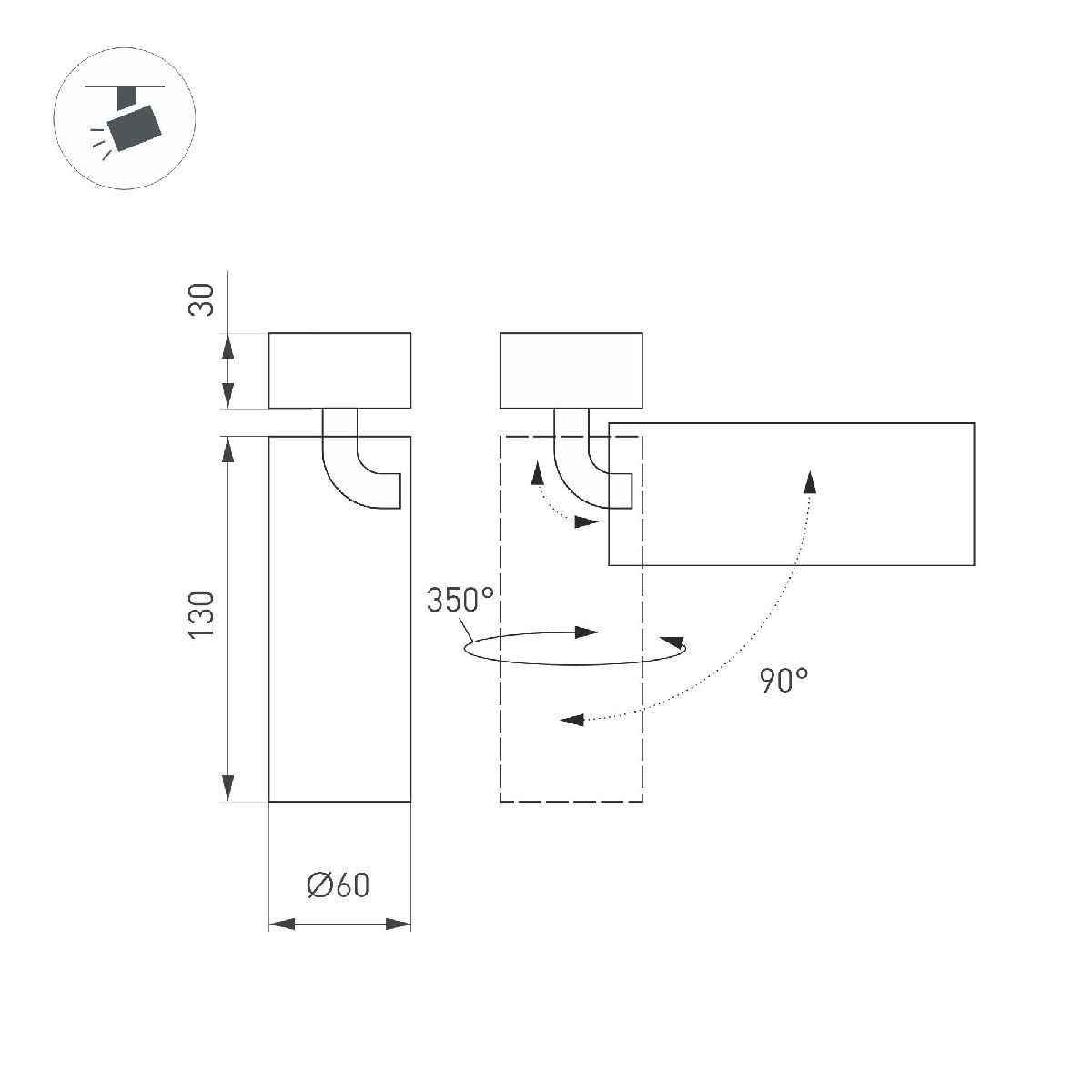 Спот Arlight SP-GABI-SURFACE-FLAP-R60-12W Day4000 052349