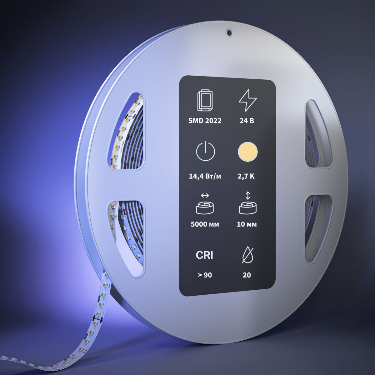 Светодиодная лента Maytoni Led Strip 24В 2022 14,4Вт/м 2700К 5м IP 20 201267
