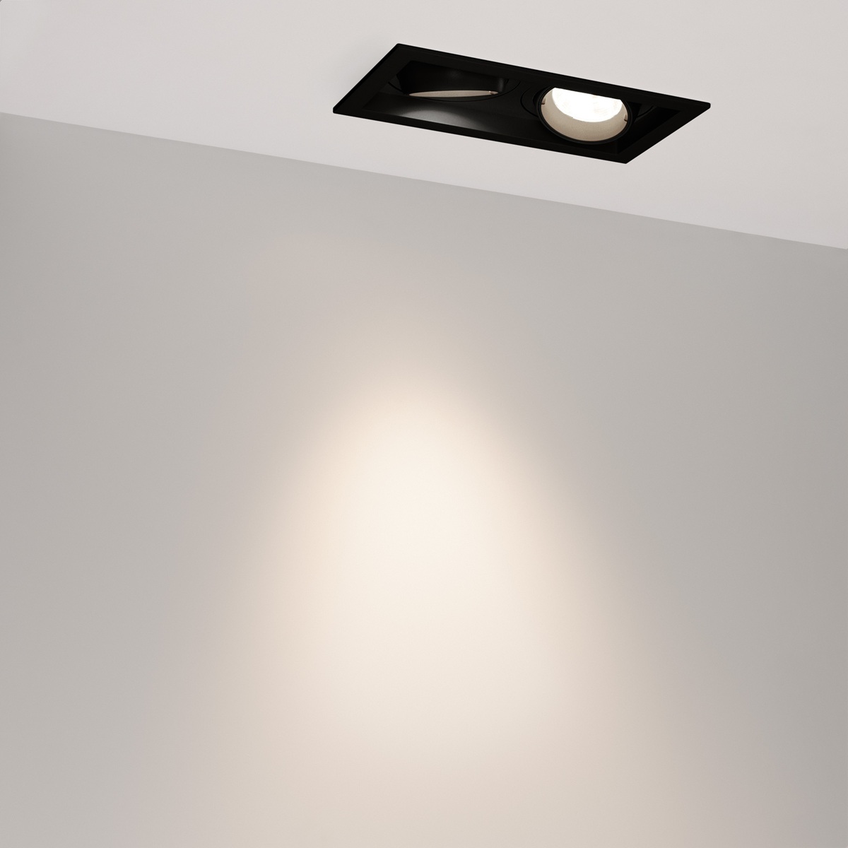Встраиваемый карданный светильник Arlight MS-VORTEX-BUILT-S210x117-2x20W Day4000 (BK-BK, 40 deg, 230V) (IP20 Металл) 058441