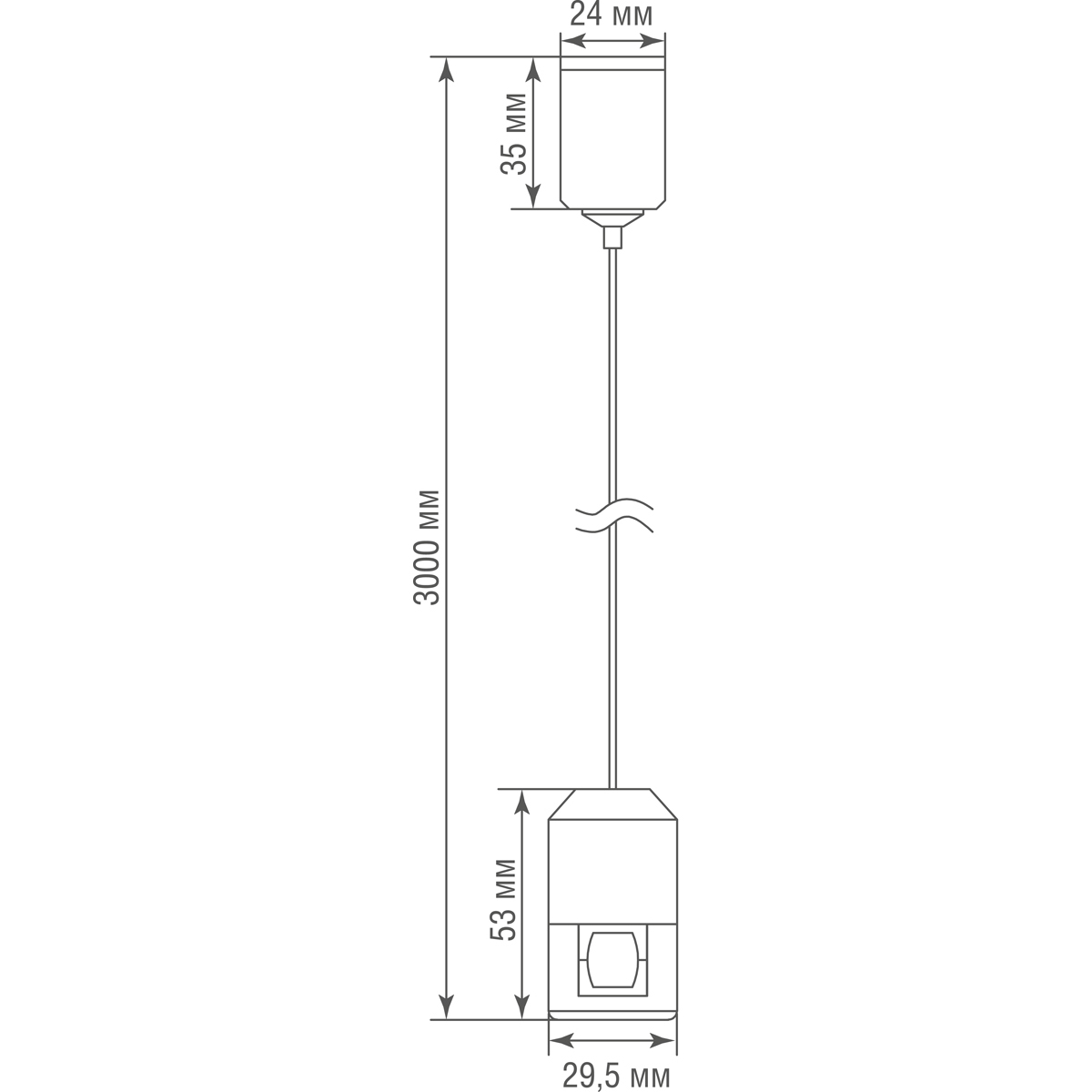 Токопроводящий прямой соединитель Donolux Code 1.2 Connector 180 Suspension B DL20224