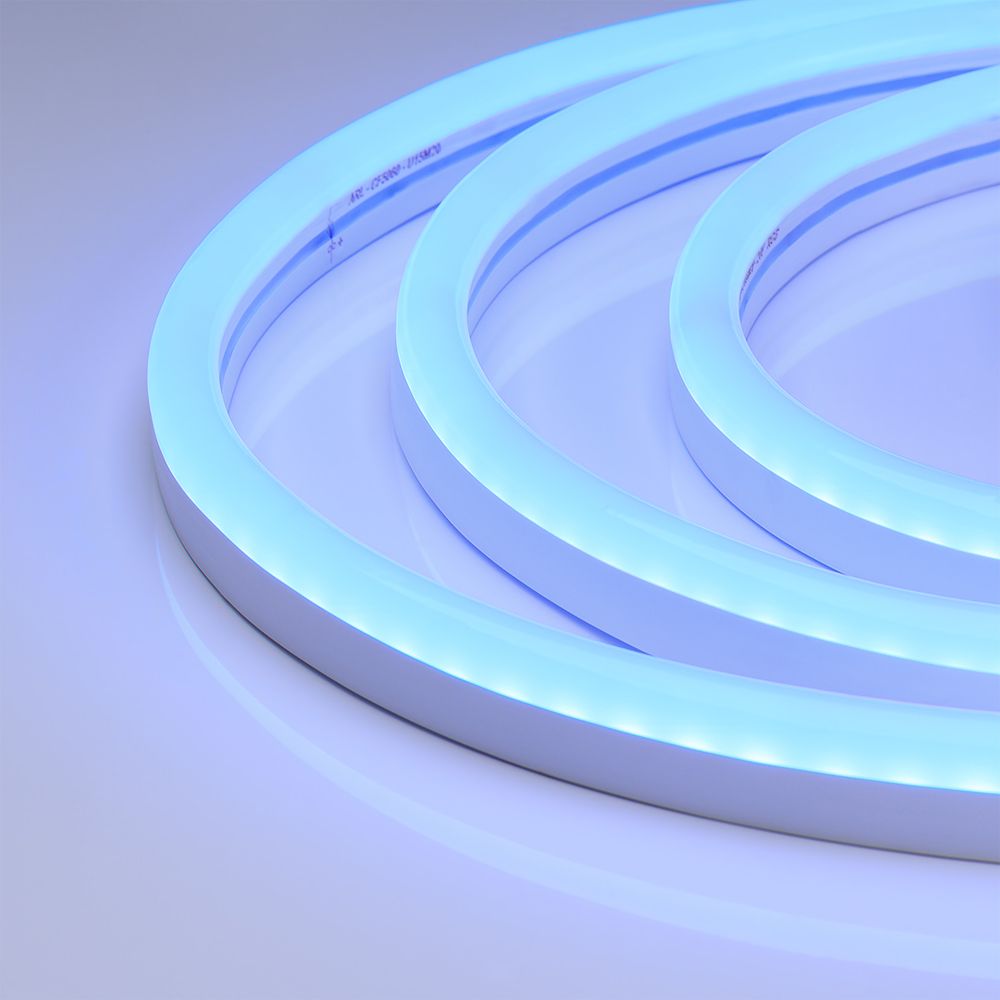 Светодиодная герметичная лента Arlight WAVE-SIDE-A120-12x25mm 230V Blue (12 W/m, IP67, 50m, wire x2) 051946