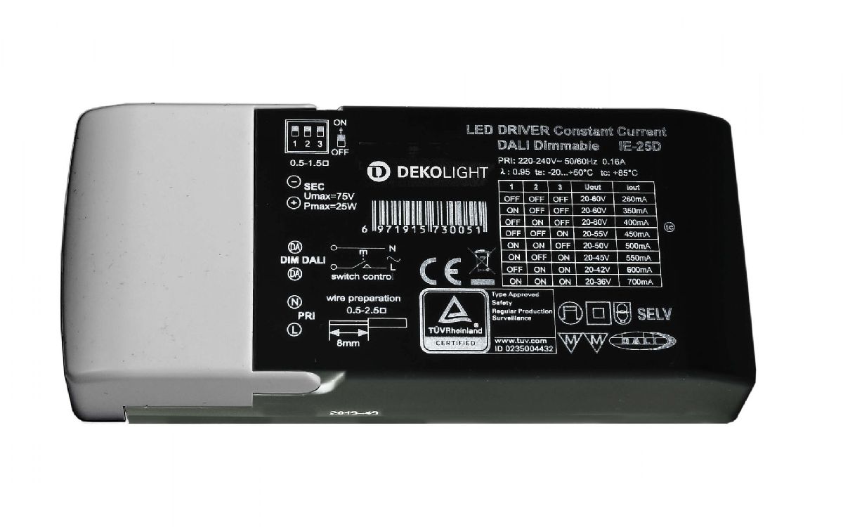 Блок питания Deko-Light Power supply 25Вт 220-240В IP20 862191
