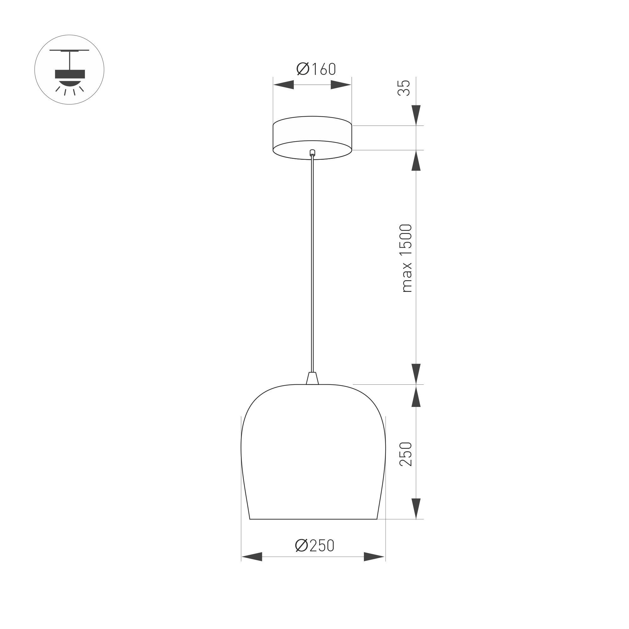 Подвесной светильник Arlight SP-PEONY-HANG-R250-15W Day4000 (WH, 65 deg, 230V) 039547 в Москве