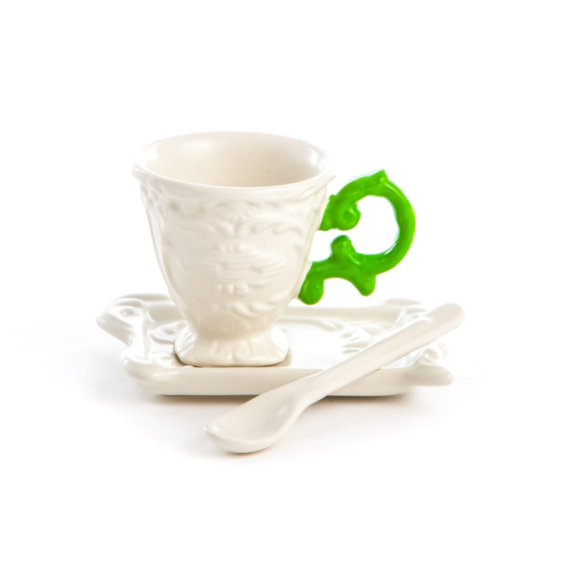 Блюдце с чашкой I-Coffee Green Seletti I-Wares 09859 VER