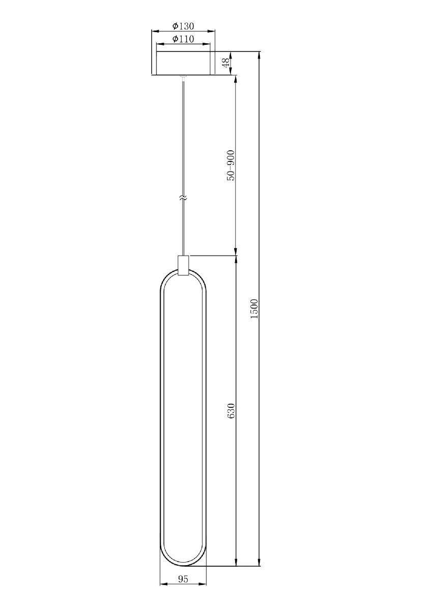 Подвесной светодиодный светильник Maytoni Chain MOD017PL-L13G
