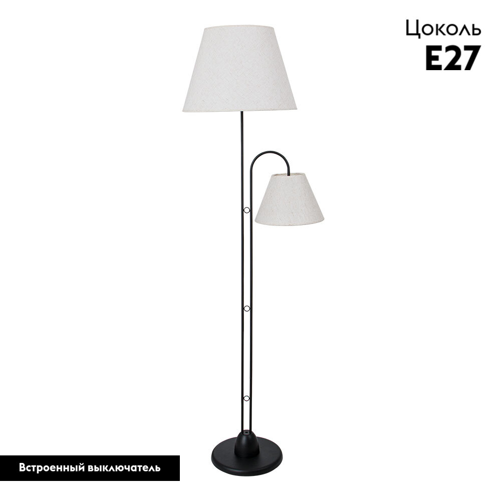 Торшер Arte Lamp Alea A5068PN-2BK