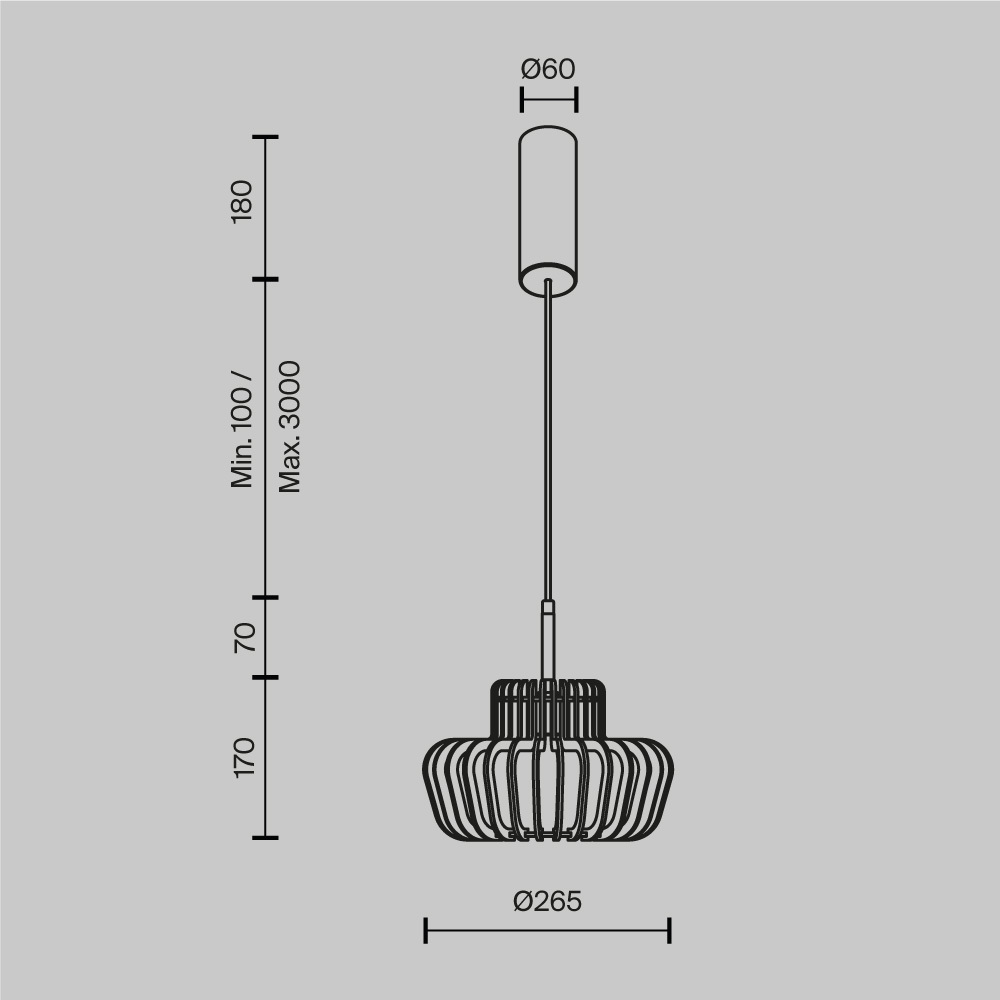 Подвесной светильник Maytoni Namiki MOD465PL-L12BK2