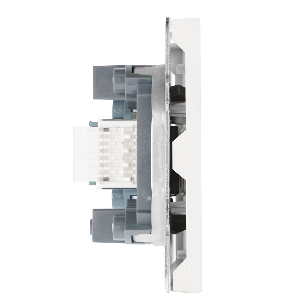 Розетка телефонная 1-местная RJ11 (механизм) Stekker Эмили RST00-5121-01 белый фарфор soft touch 50830