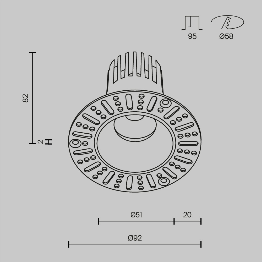 Встраиваемый светильник Maytoni Technical Dip DL119-10W-3K-TRS-W