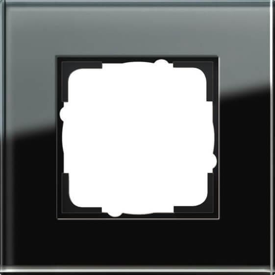 Рамка 1-постовая Gira Esprit черное стекло 021105
