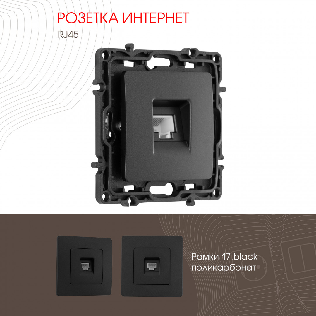 Розетка RJ45 Arte Milano 217.45-1.black