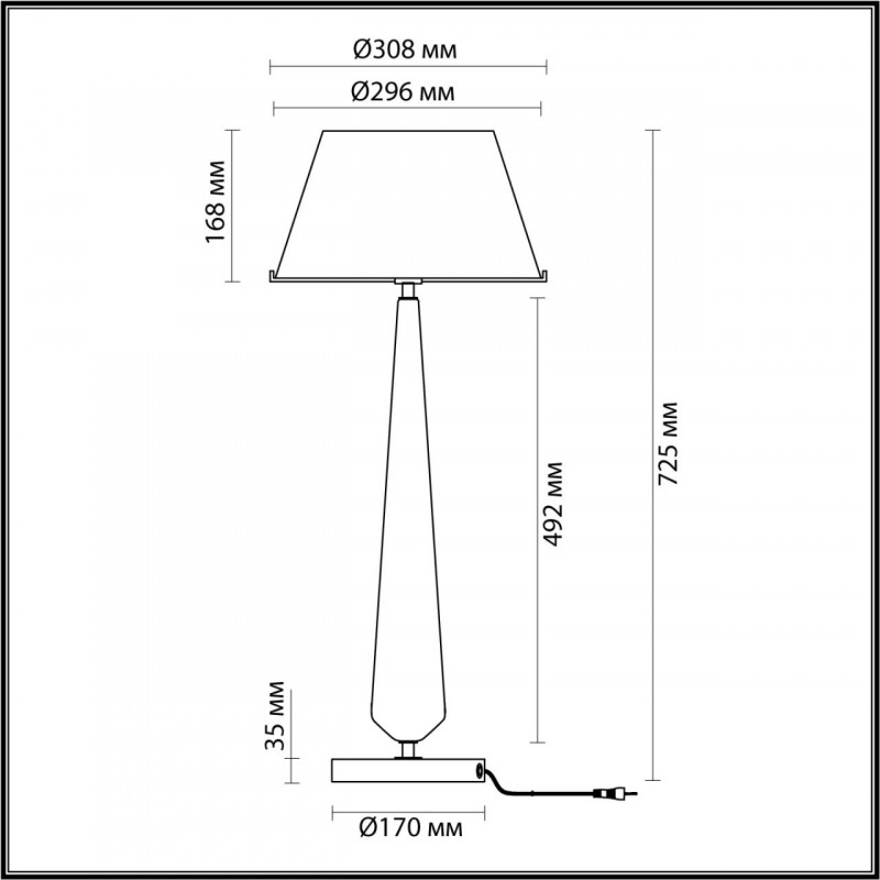 Настольная лампа Odeon Light TOWER 4852/1T