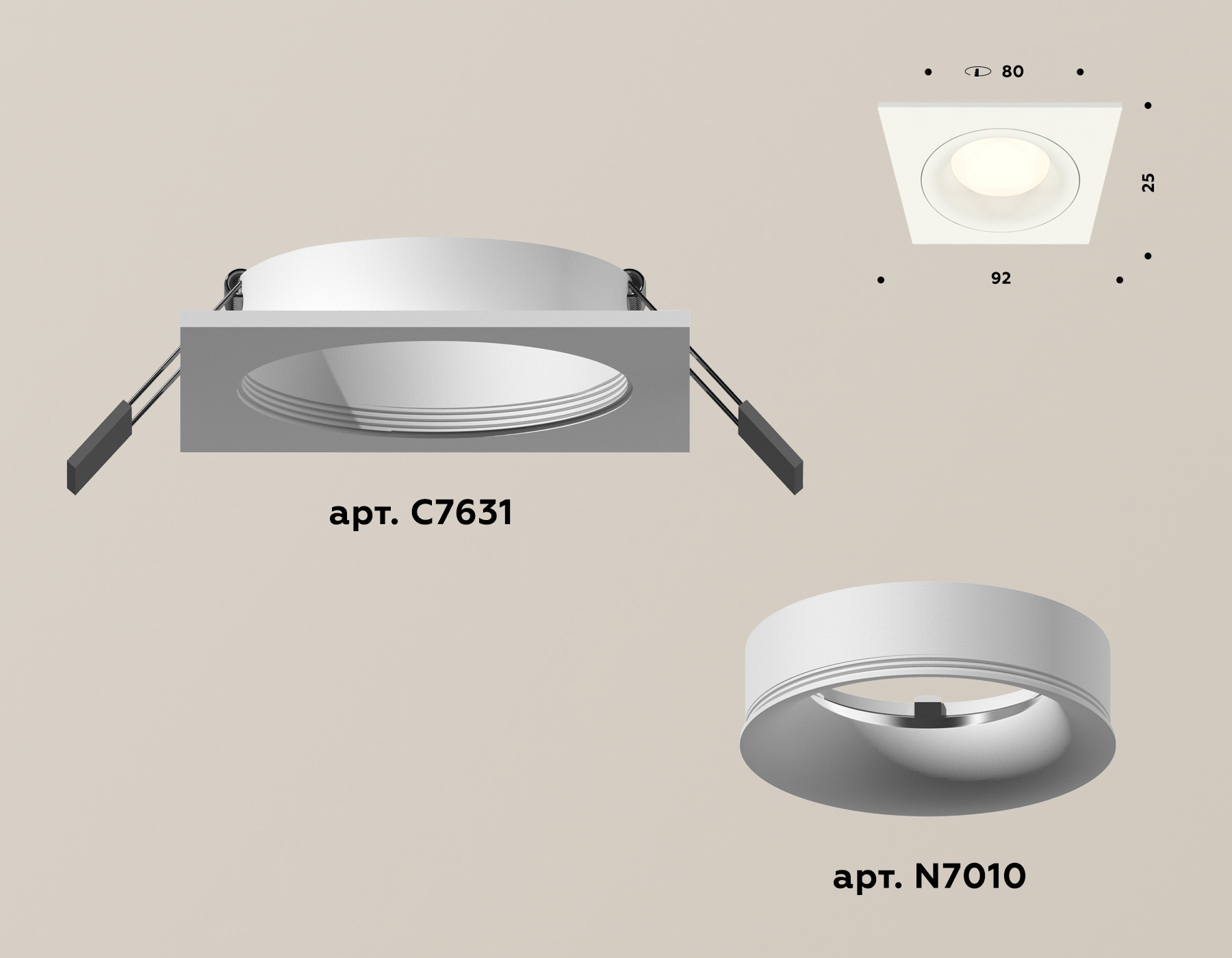 Встраиваемый светильник Ambrella Light Techno XC7631001 (C7631, N7010) в #REGION_NAME_DECLINE_PP#
