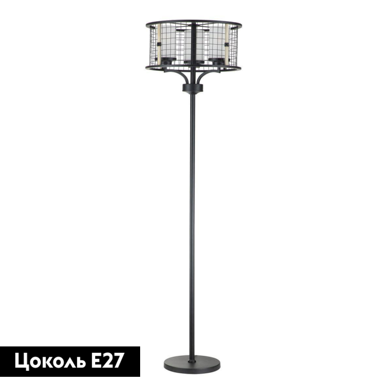 Торшер Indigo Сastello 10014/3F Black V000036