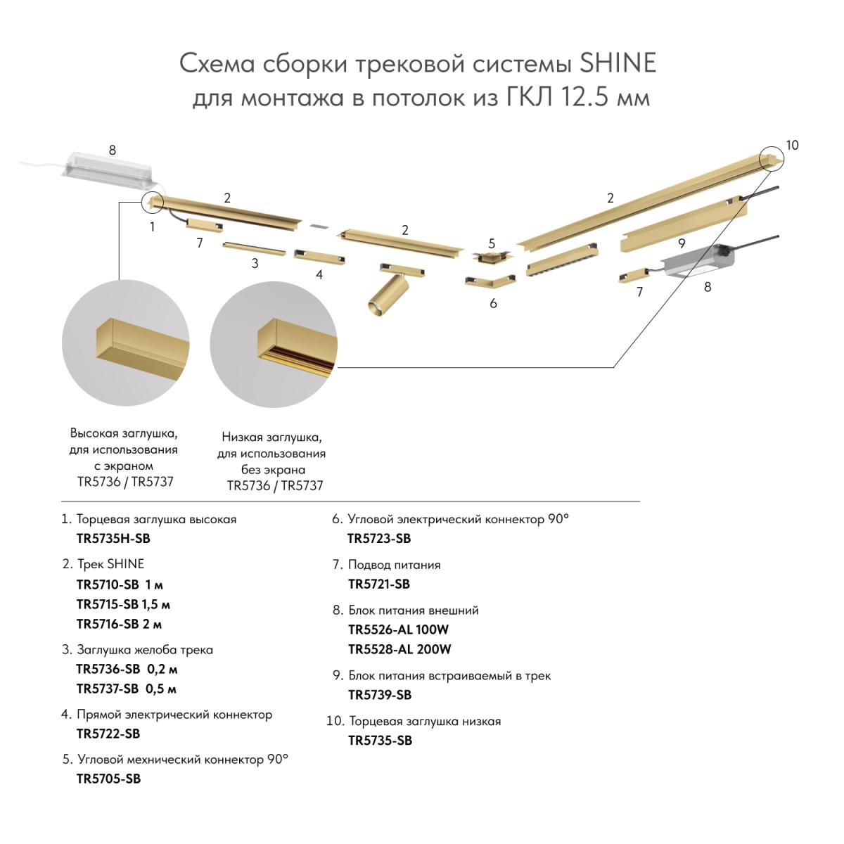 Коннектор Denkirs Shine base TR5724-SB
