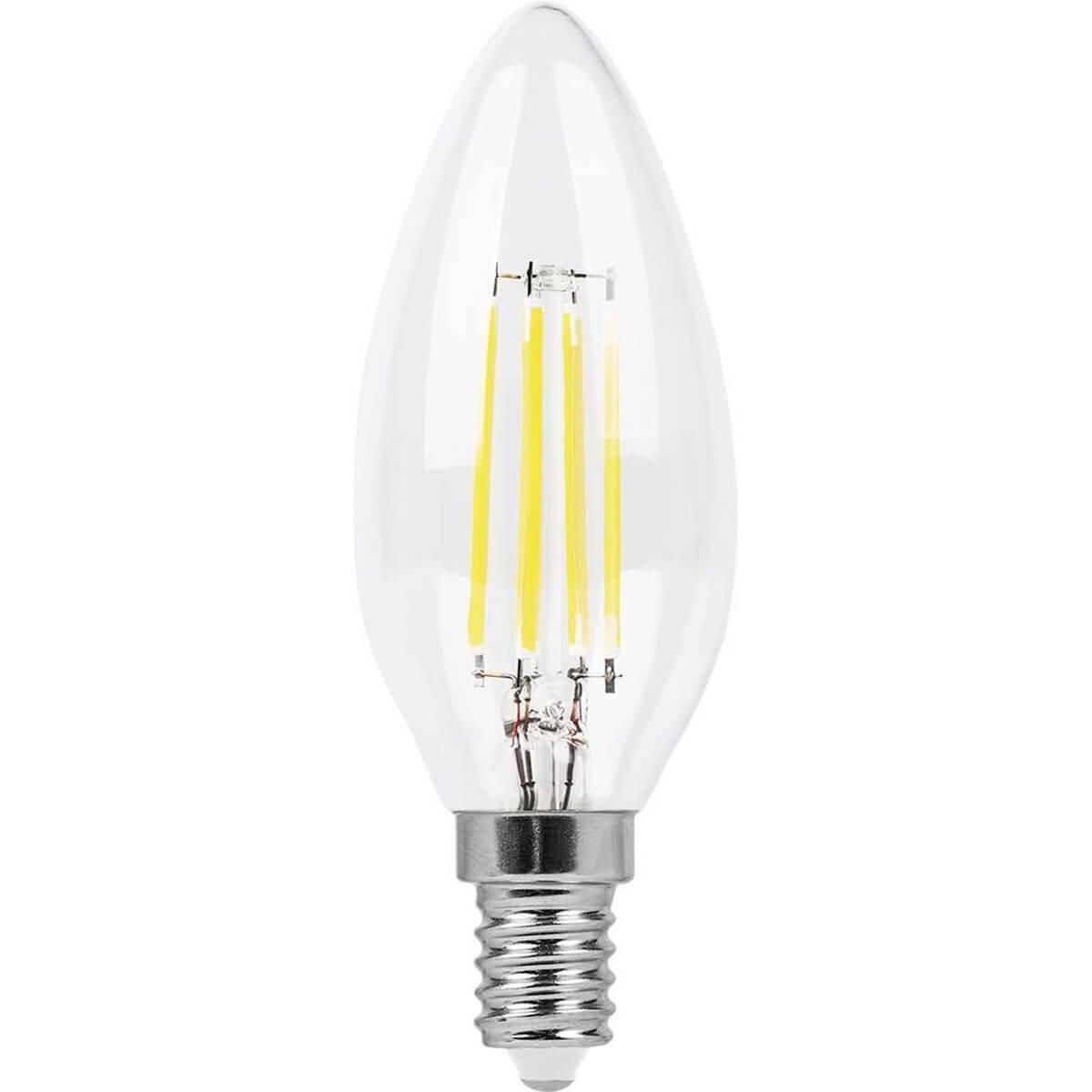 Лампа светодиодная филаментная Feron E14 7W 2700K Шар Прозрачная LB-52 25874 УЦ