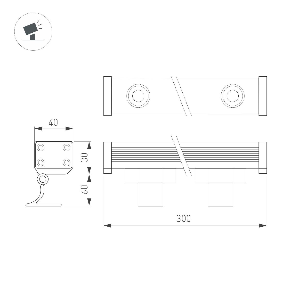 Линейный прожектор Arlight AR-LINE-300-6W Warm2700 051768