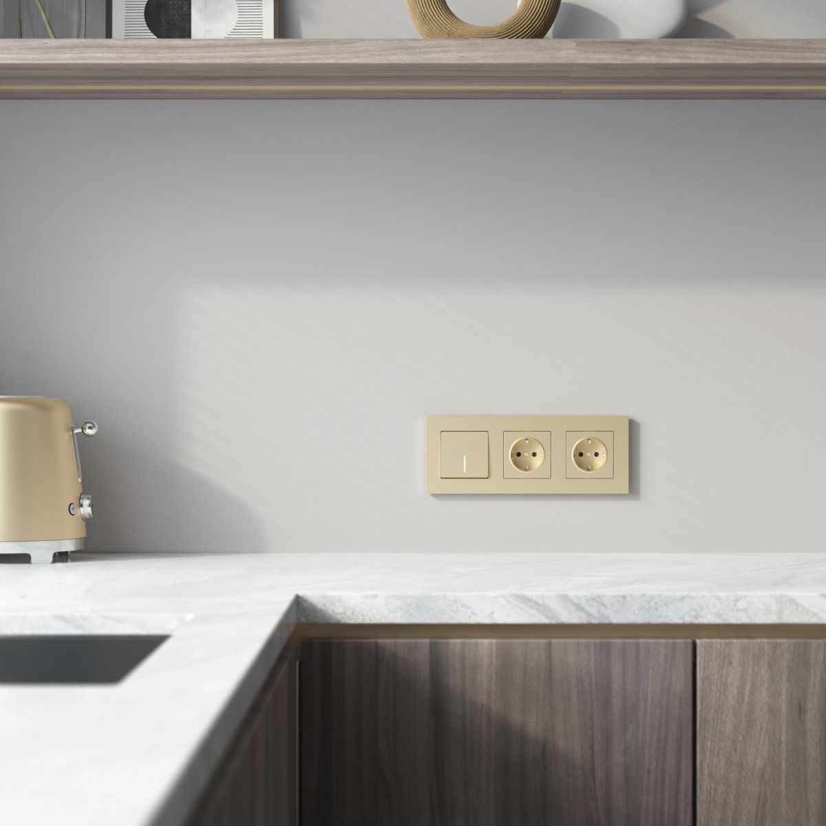 Рамка на 3 поста Werkel Slab (шампань софт) W0032911 4690389218422 a071624