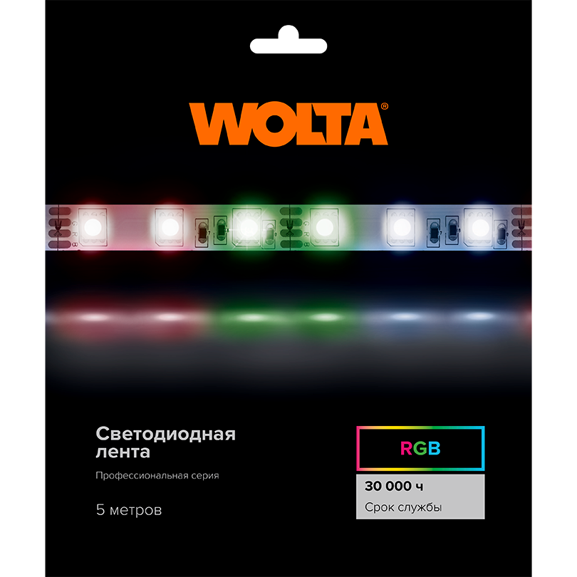 Светодиодная лента Wolta WLS5050-14,4W/RGB/24H60-01