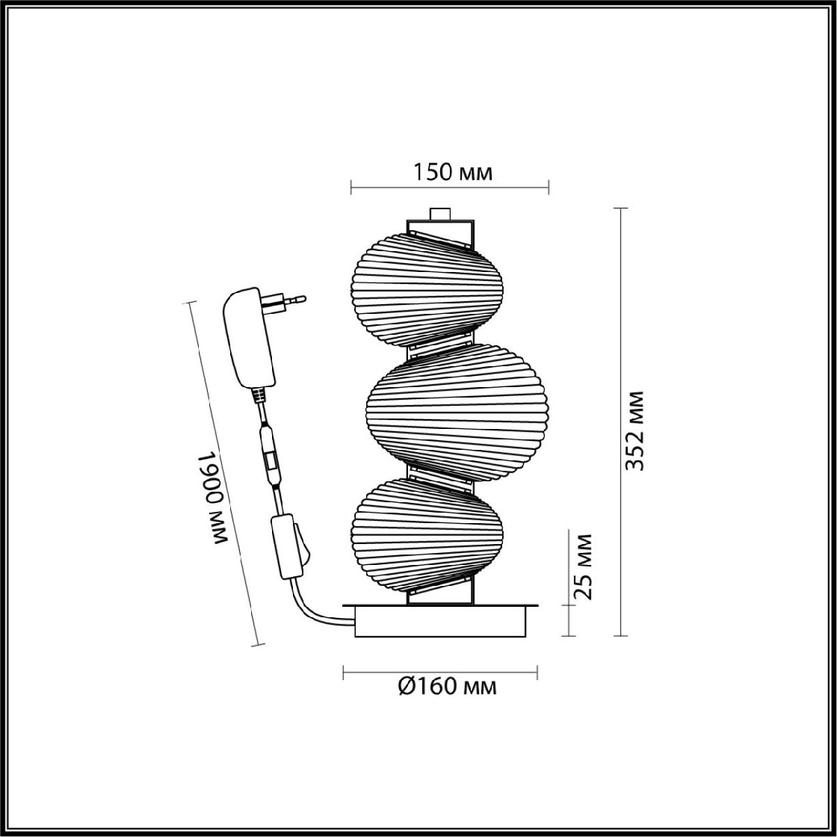 Настольная светодиодная лампа Odeon Light L-vision Bruco 5096/12TL