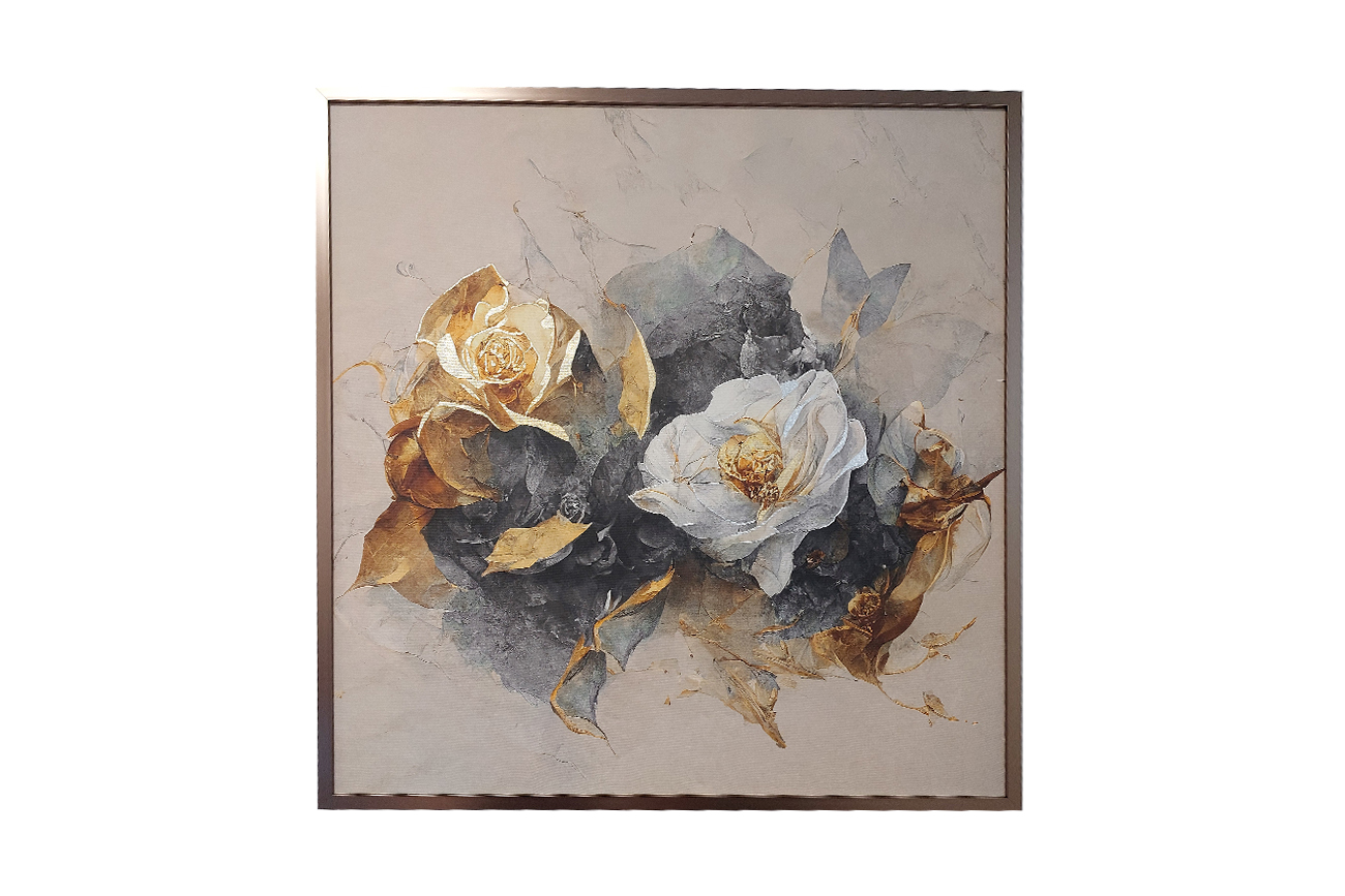 Холст Золотая роза Garda Decor 89VOR-GOLDEN ROSE