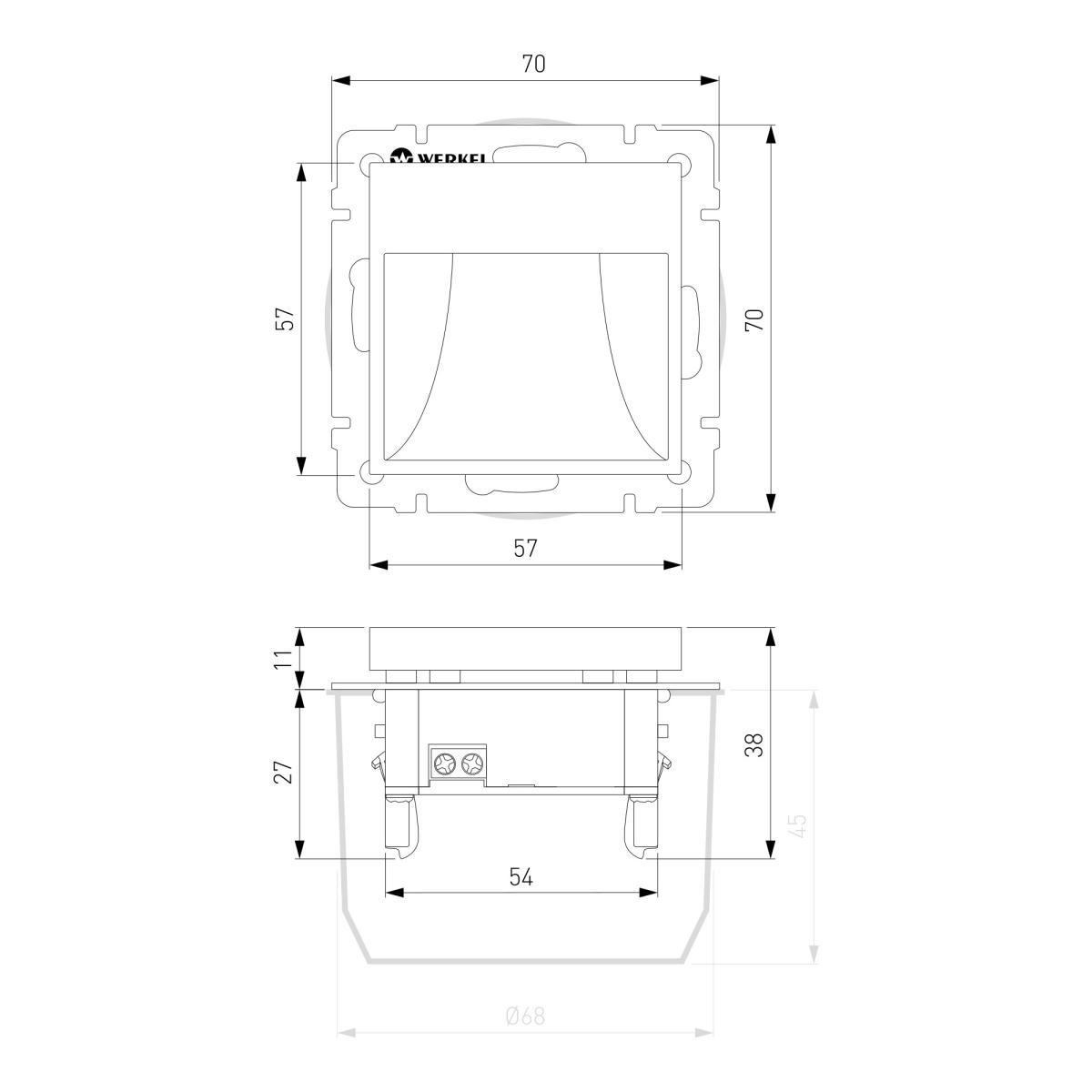 Встраиваемая LED подсветка Werkel черный W1154108 4690389156847
