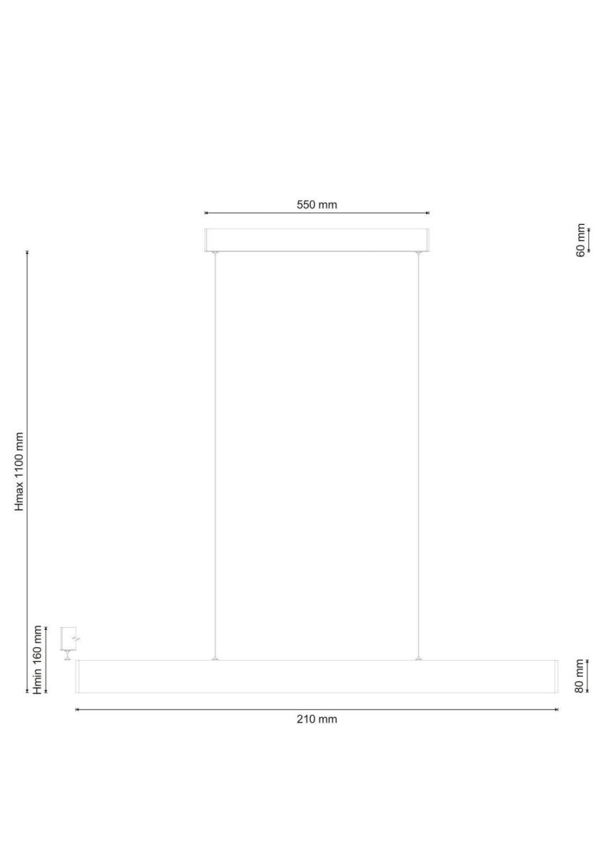 Подвесной светодиодный светильник Lucia Tucci Aero 206.30 Nero Led