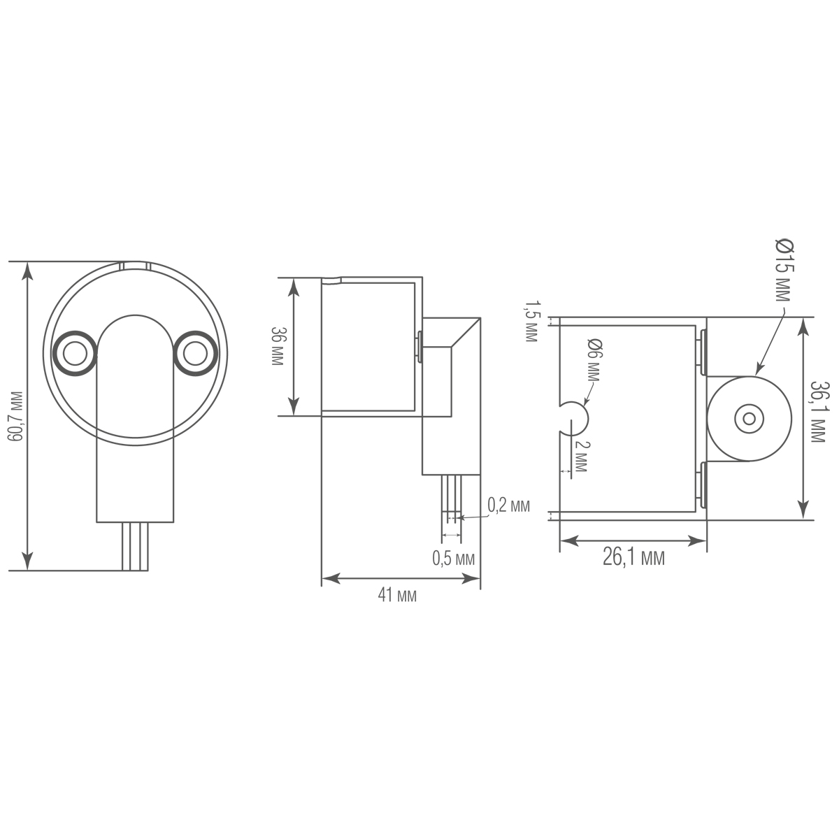 Адаптер с подводом питания Donolux Line Power Connector DL20651 B1