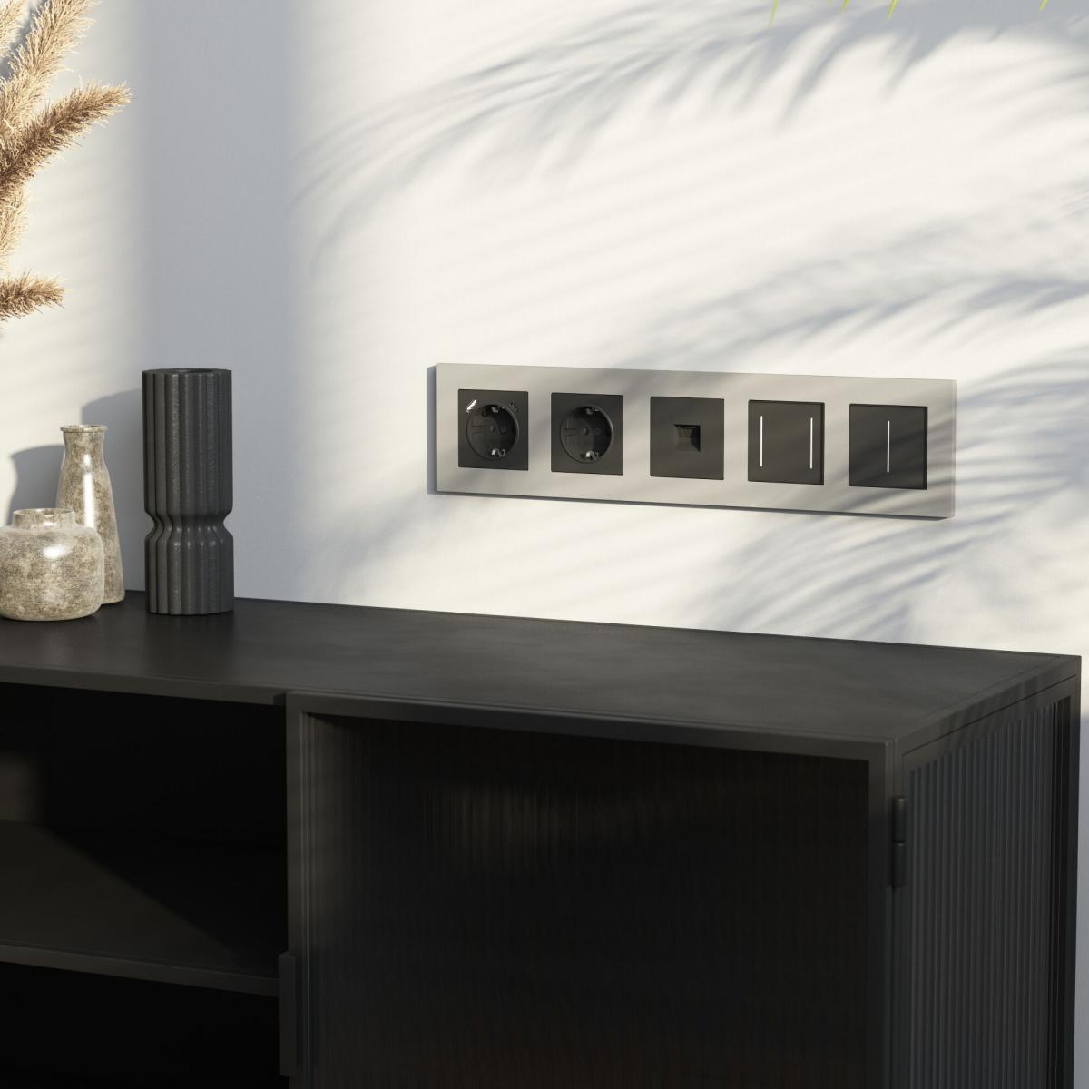 Рамка на 5 постов Werkel Slab (дымчатый софт) W0052917 4690389218477 a071630