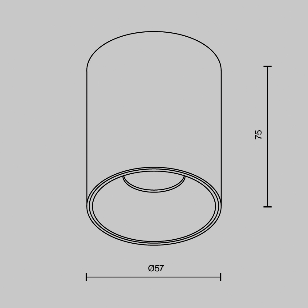 Накладной светильник Maytoni Alfa LED C064CL-8W2.7K-RD-B